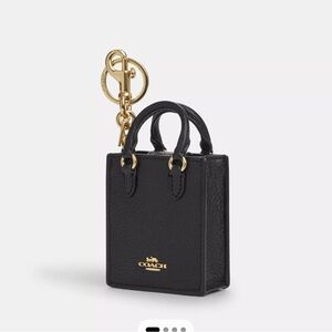 COACH® Black | North/South
Mini Tote Bag Charm
